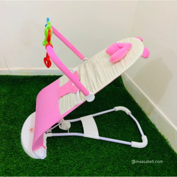 Baby Bouncing Chair Foldable Soft Seat Safety Balanced Bouncer - Image 2