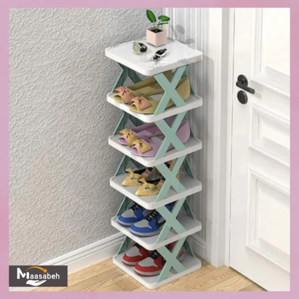 5 Layers Simple Shoe Rack Folding Shoe Cabinet Multi-layer Shoes Storage Organizer.