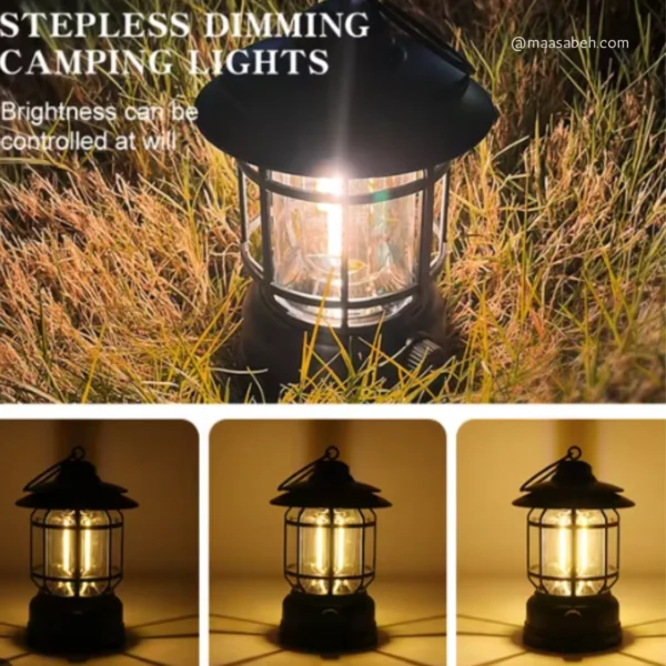 Rechargeable Retro Camping Lamp/Light Outdoor Portable Hanging - Image 5